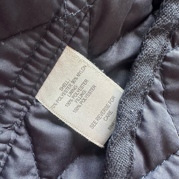 Garnet Hill Everyday Quilted Car Coat Womens Size 6 Barn Jacket Mid Weight Blue - Picture 8 of 11